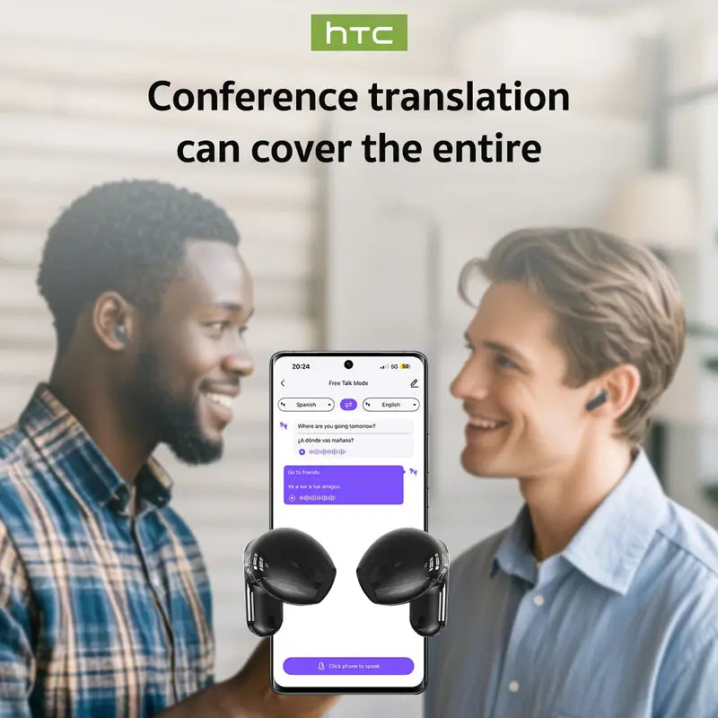 🌍 TWS Smart Translation Wireless Headphones – 131 Languages | Noise Cancelling | LED Display | Touch Control | USB-C Charging 🎧