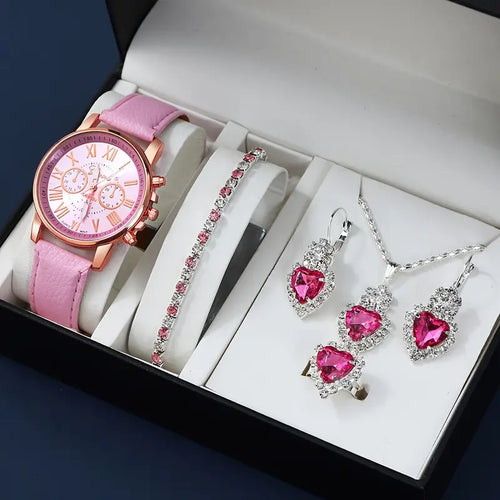 💖 Complete 5-in-1 Gift Set for Women – Timeless Elegance with a Sparkle of Love